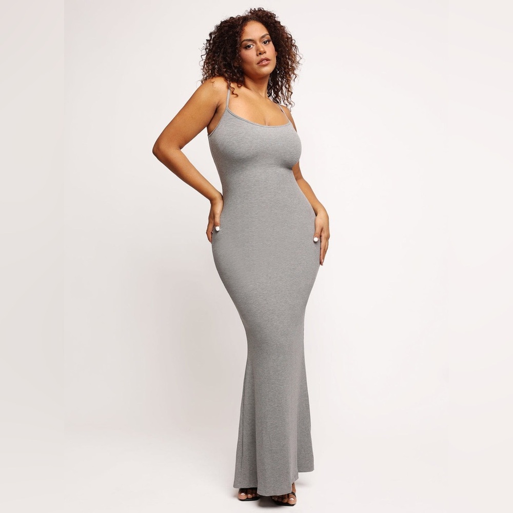 NWT Popilush Padded Without Shaperwear Modal  Maxi in Gray